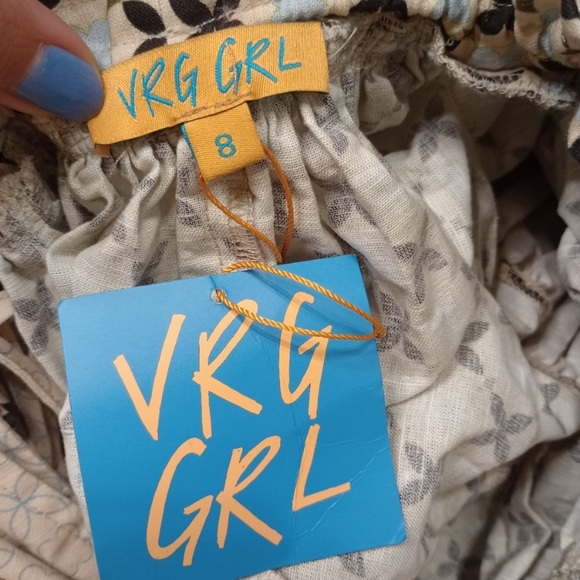 NWT Verge Girl Wildflower linen summer halter neck Coachella festival mini dress - Picture 16 of 16